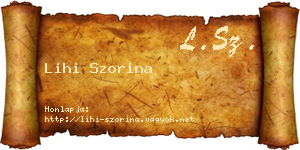 Lihi Szorina névjegykártya
